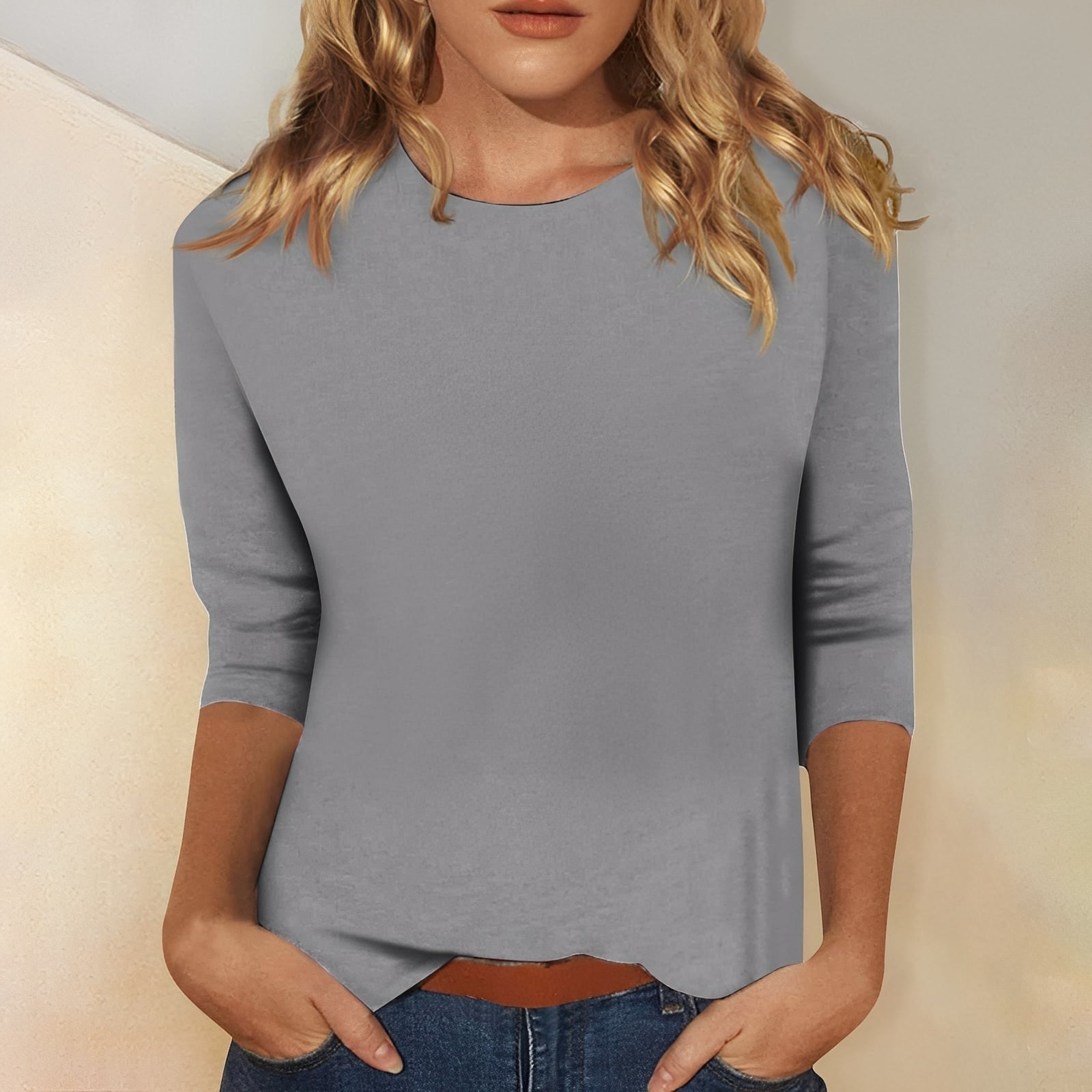 Katherina - Bequemes Langarmshirt mit Rundhalsausschnitt für Frauen
