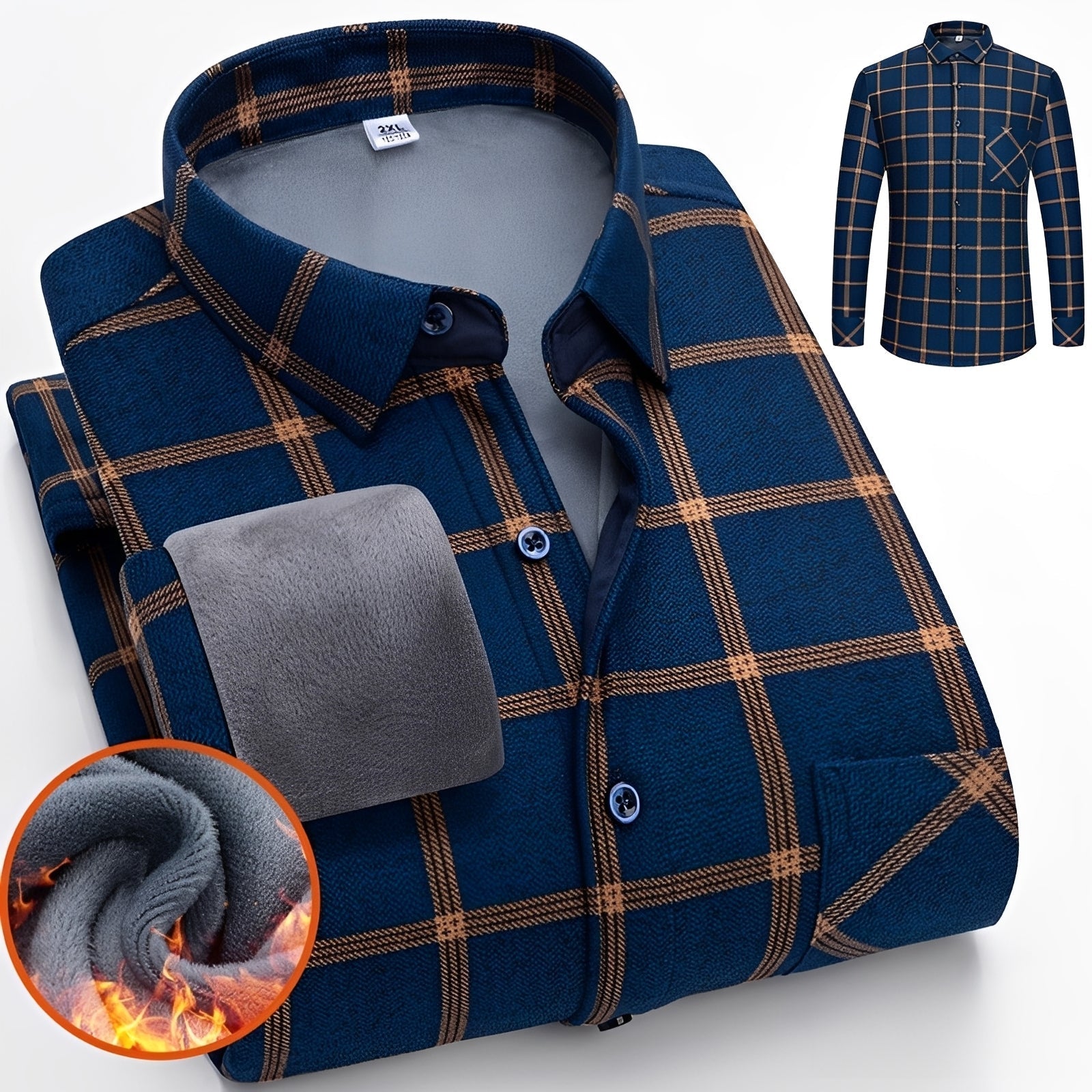 Anton – Elegantes, warmes Karohemd für Herren