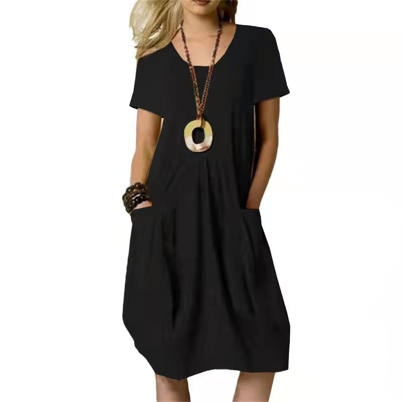 Carly - Lässiges und einfarbiges Sommerkleid