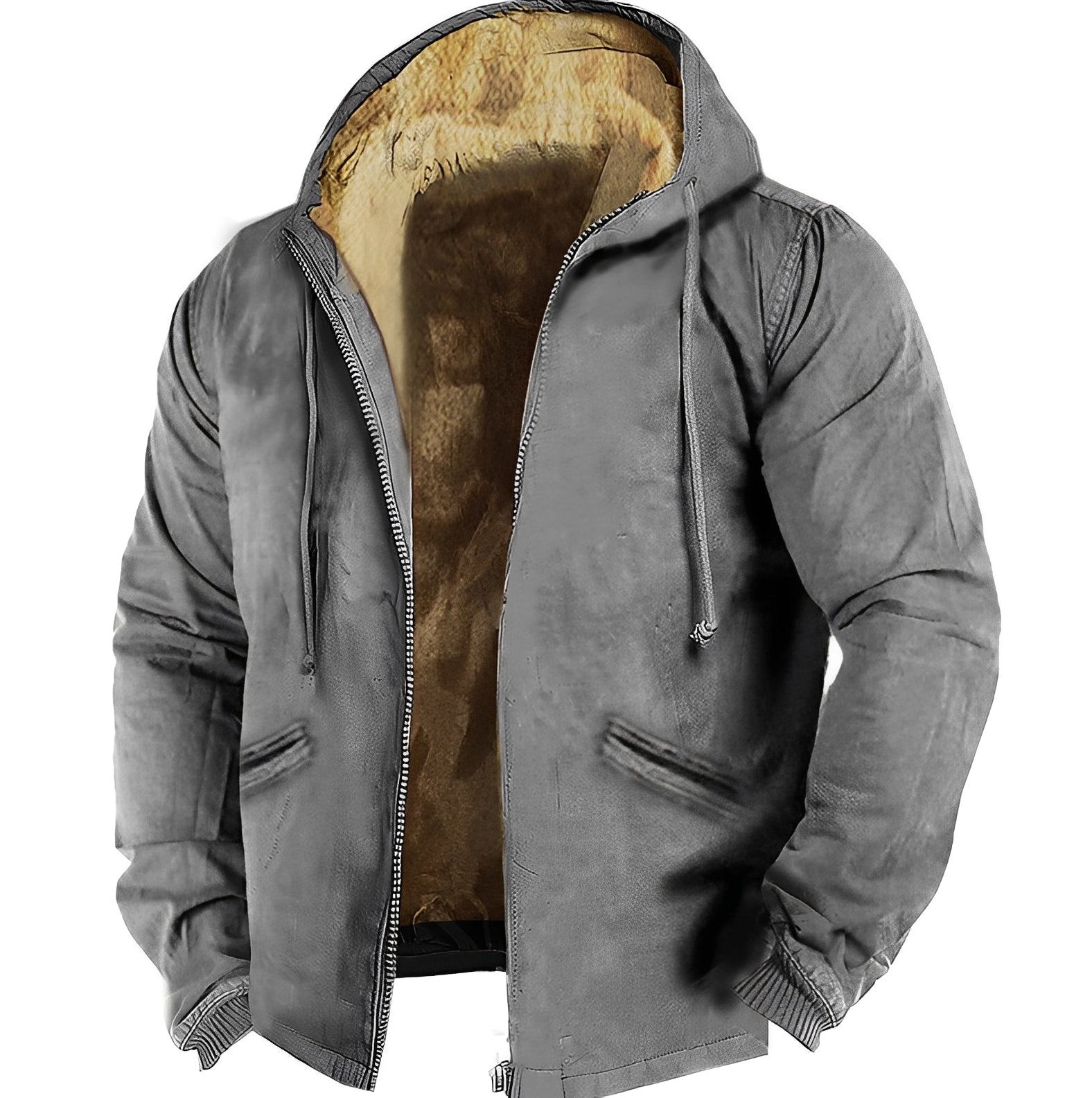 Bernard - Warme Kapuzenjacke mit Sherpa-Futter für Herren