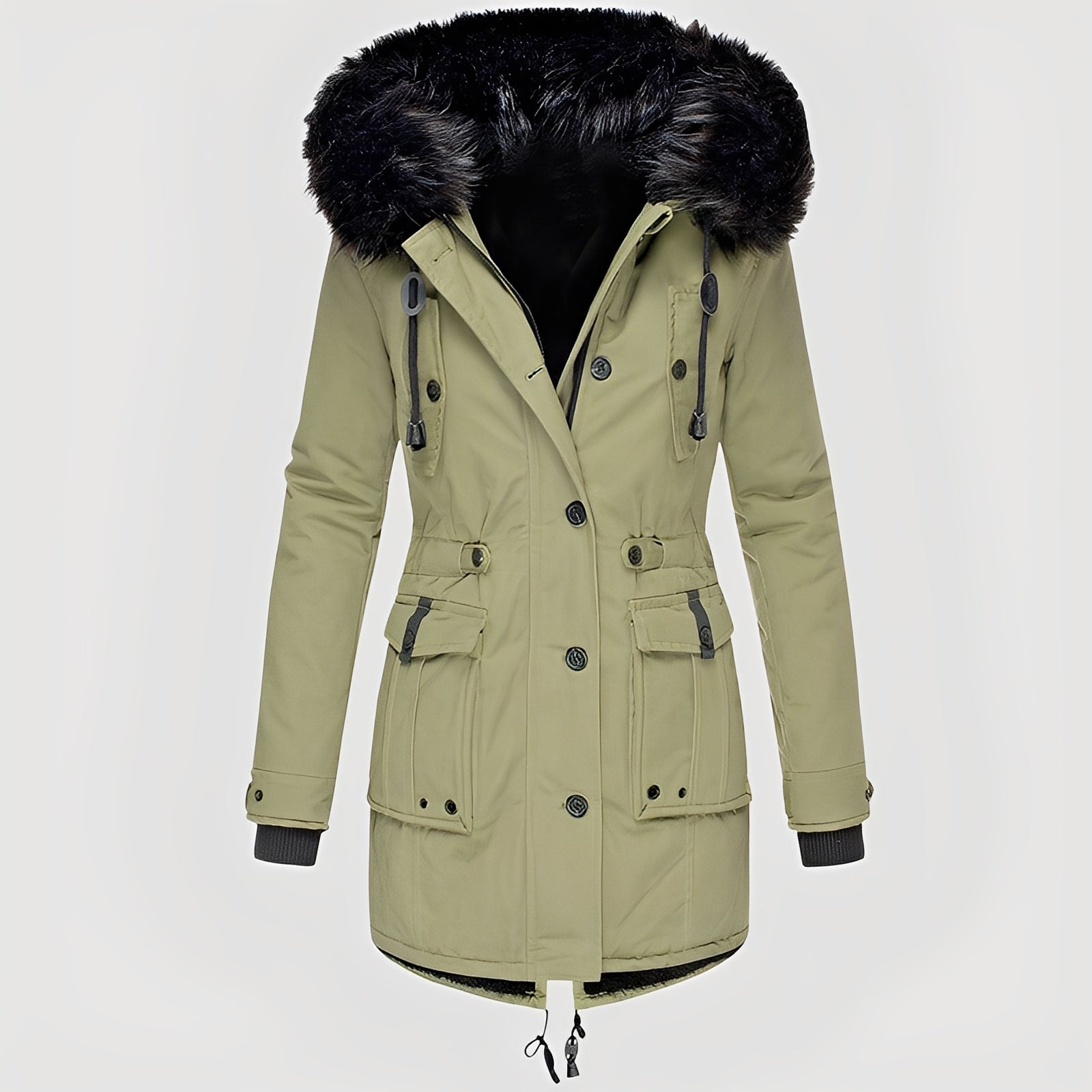 Elsie - Damen-Hoodie-Mantel mit Fleecefutter für warme Tage