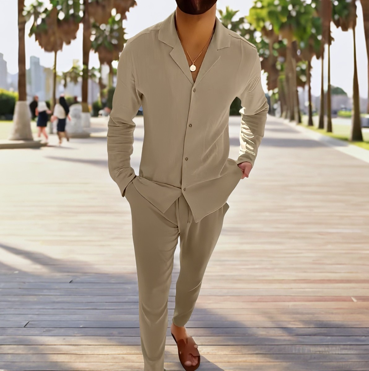 Joel - Bequemes Herren-Zweiteiler-Set im Einreiher-Design