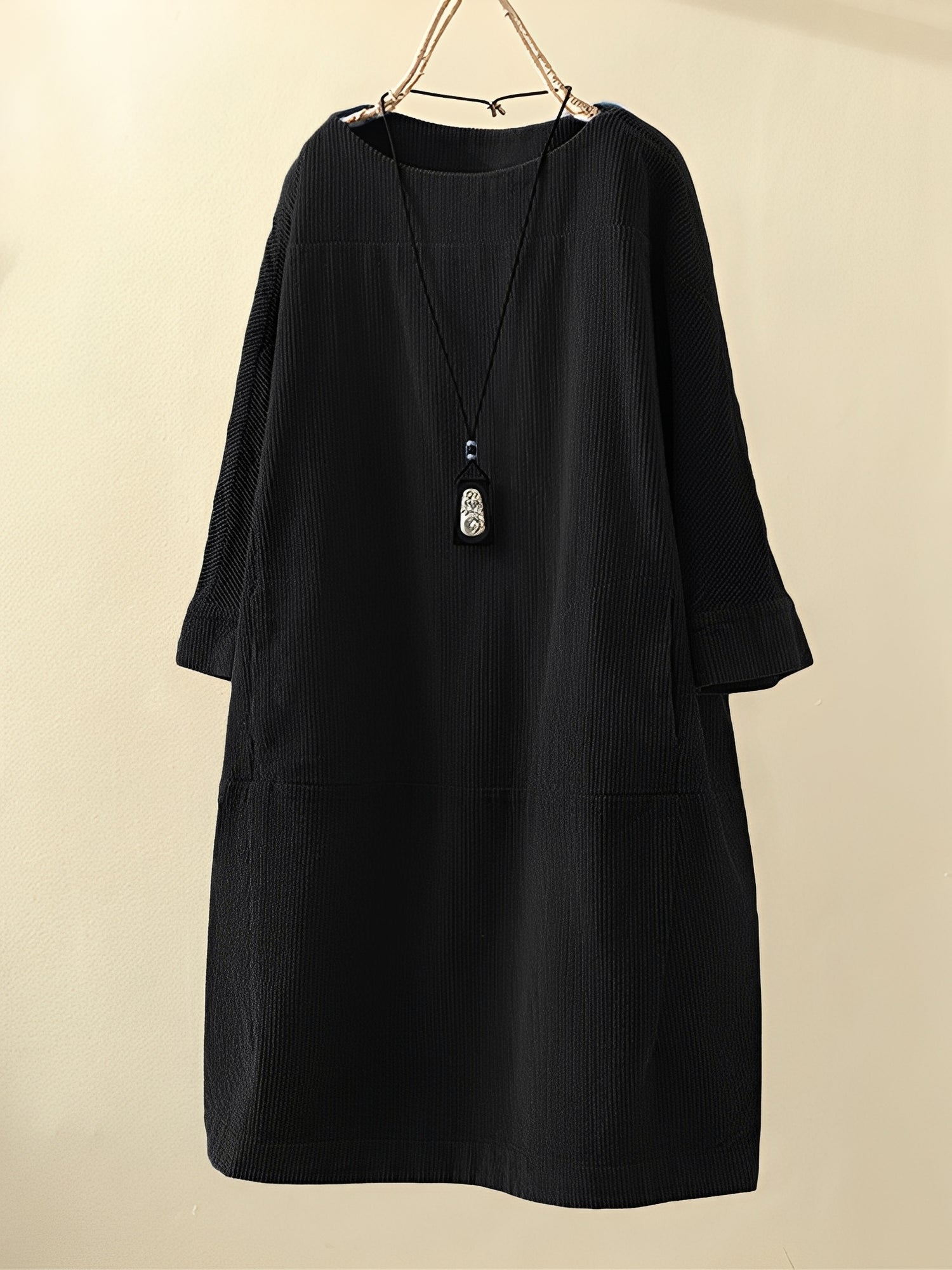Ellen - Bequemes Cord-A-Linien-Kleid für Damen