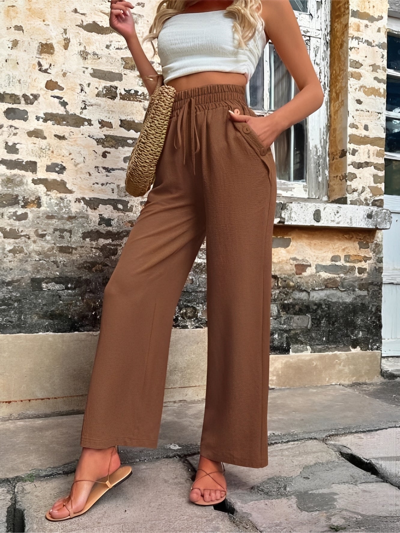 Allie - Weite, schicke Hose mit hoher Taille für Damen