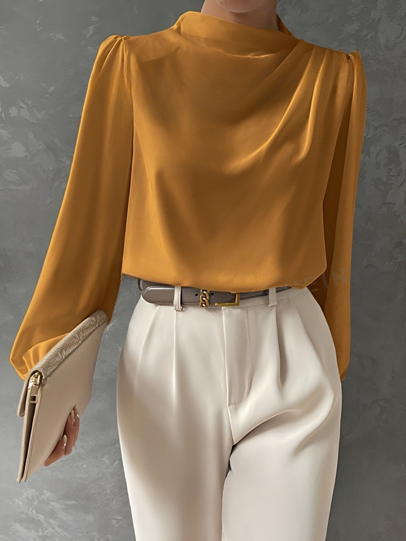 Meghan - Schicke Damenbluse aus plissiertem Satin