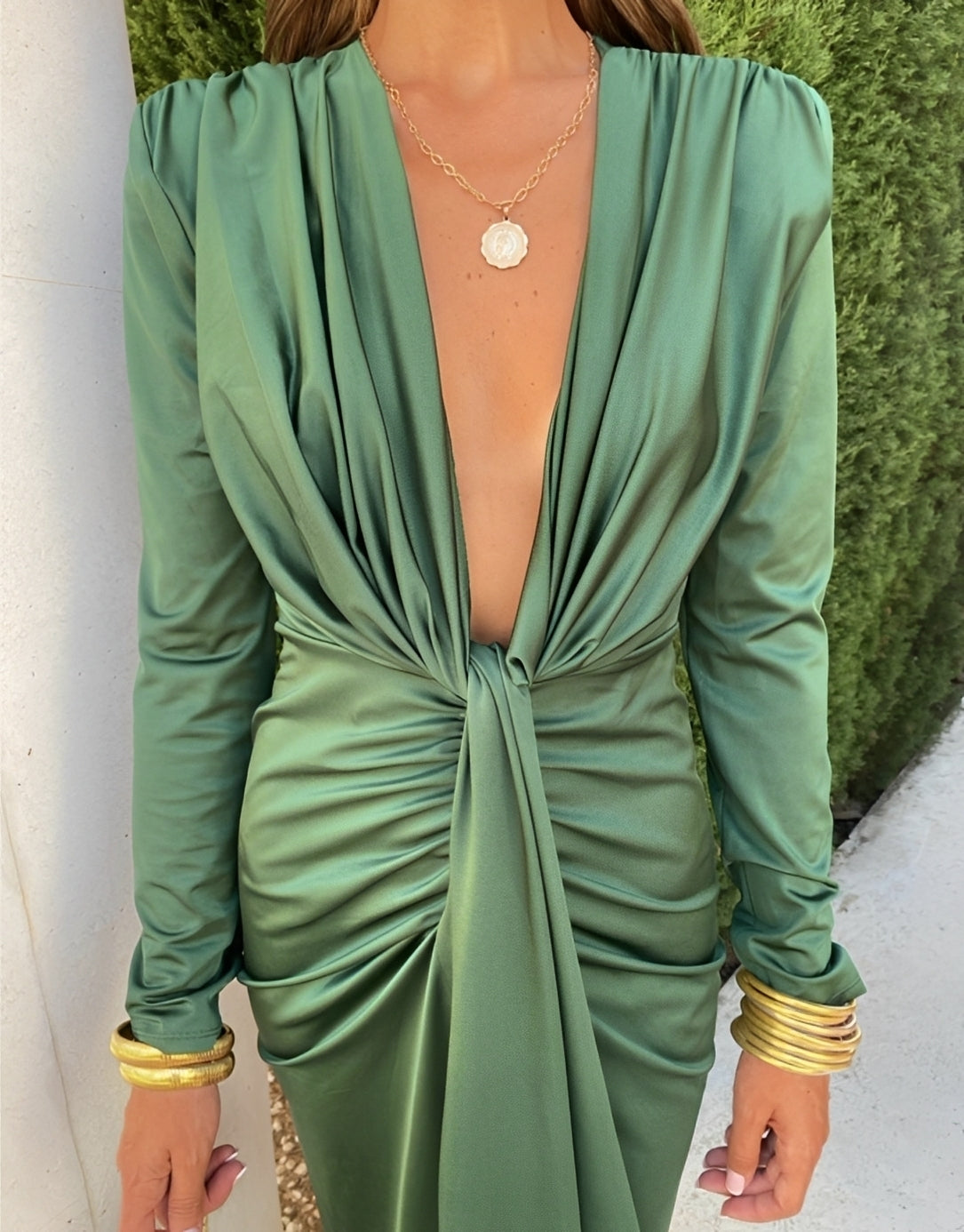 Maryam - Elegantes Maxikleid mit Falten für Damen