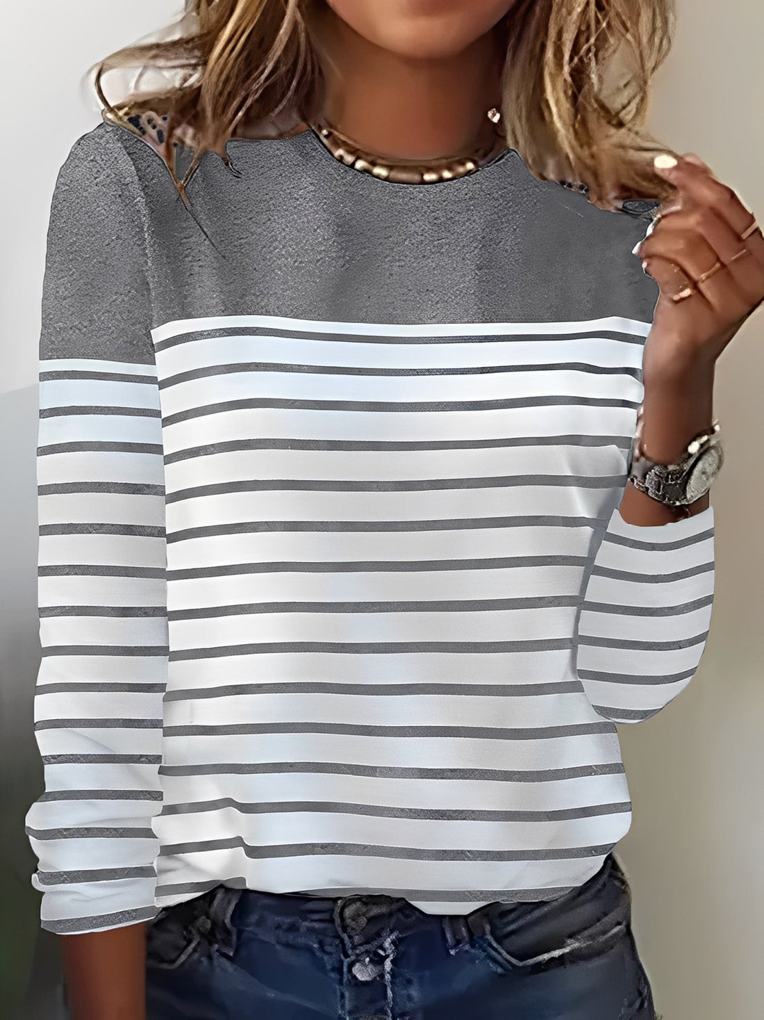 Eunice - Komfortabler Damenpullover mit Streifen