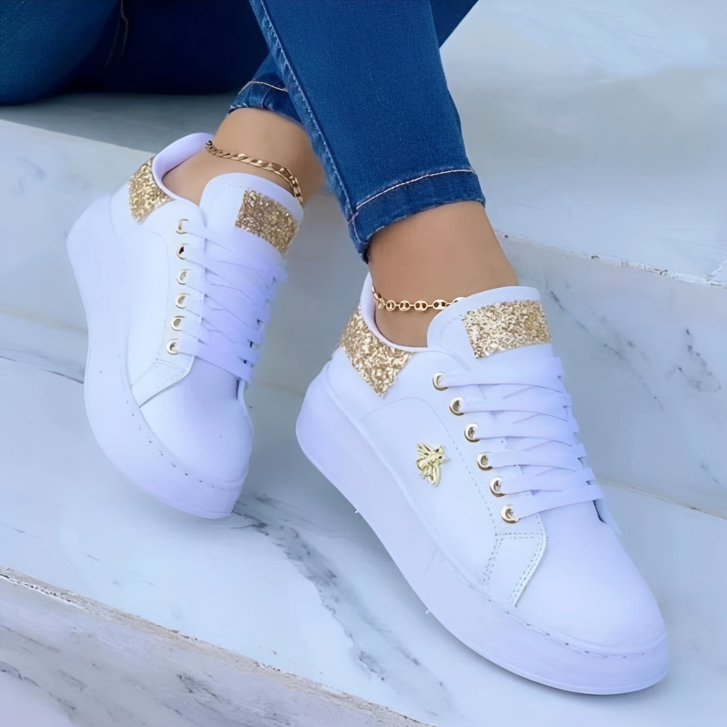 Aleena - Elegante, funkelnde Sneakers für Frauen