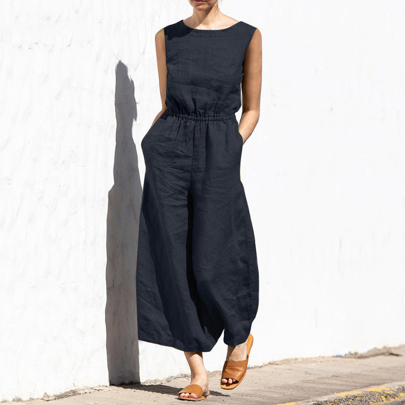 Angela - Ärmelloser, lässiger Jumpsuit für Frauen