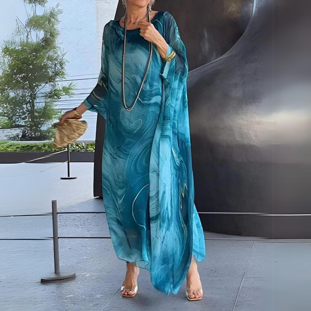 Aurora – Stilvolles Seidenkleid aus zartem Chiffon hergestellt