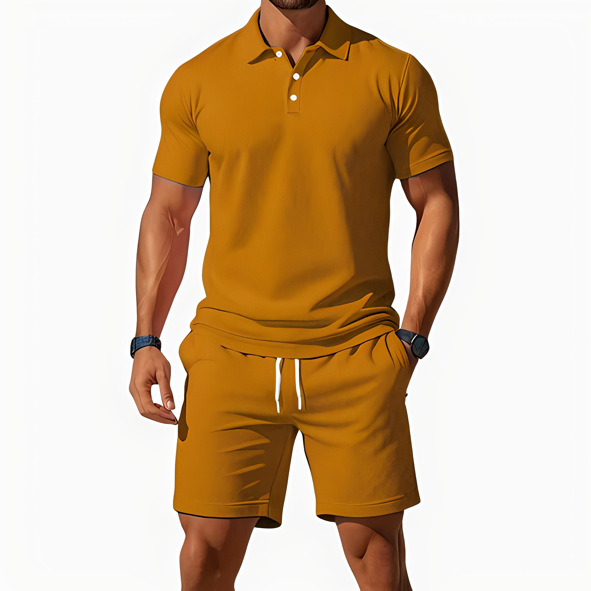 Aldrin - Trendiges Polo- und Shorts-Set für Männer