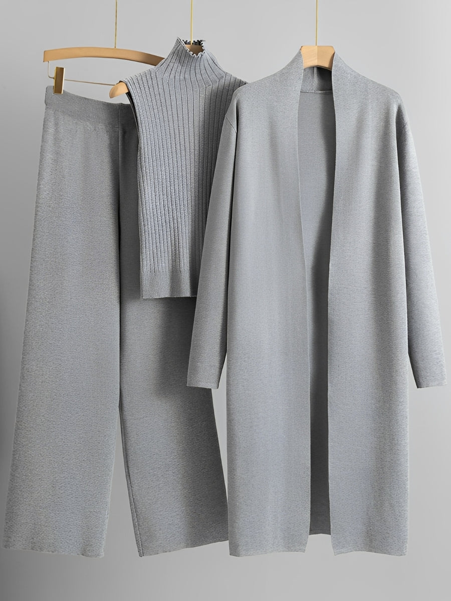 Angie - Schickes 3-teiliges Strickset für Damen