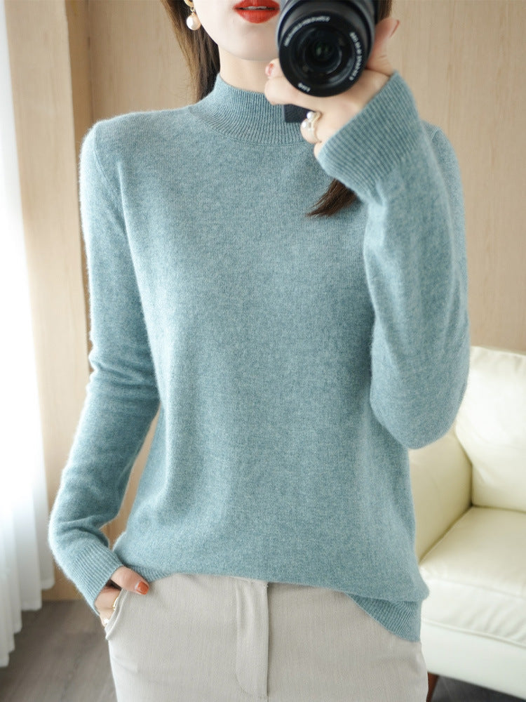 Carrie - Eleganter, warmer Damenpullover mit Stehkragen