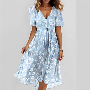 Gemma - Damen-Midikleid mit geschmackvollen kurzen Ärmeln