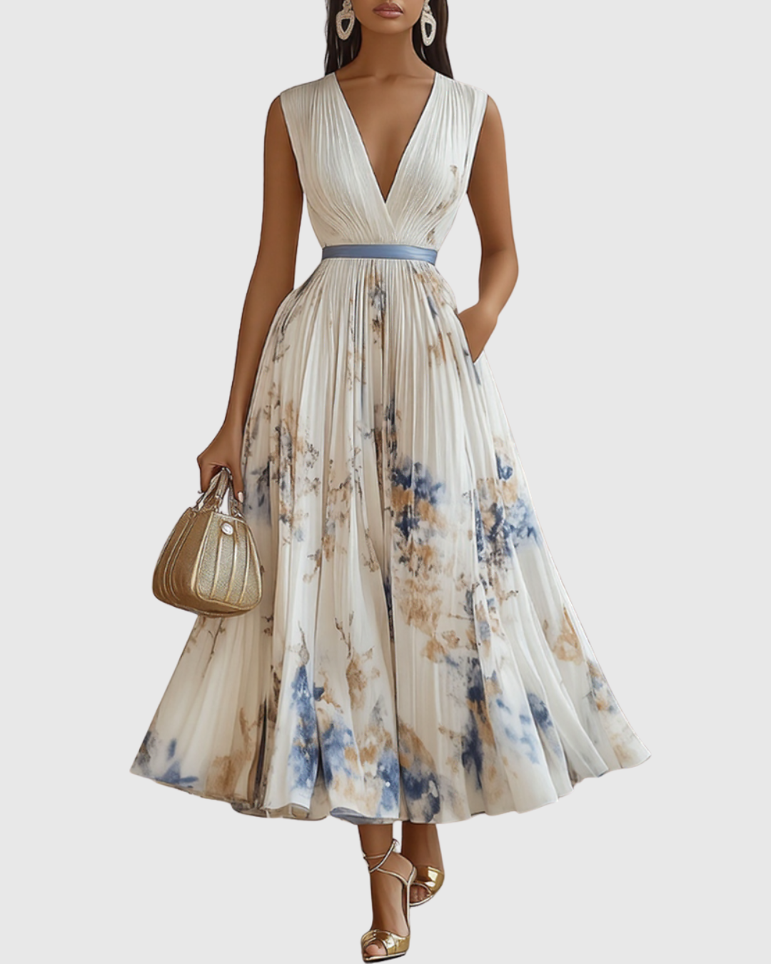 Adeline – Fließendes Maxikleid mit eleganten Falten