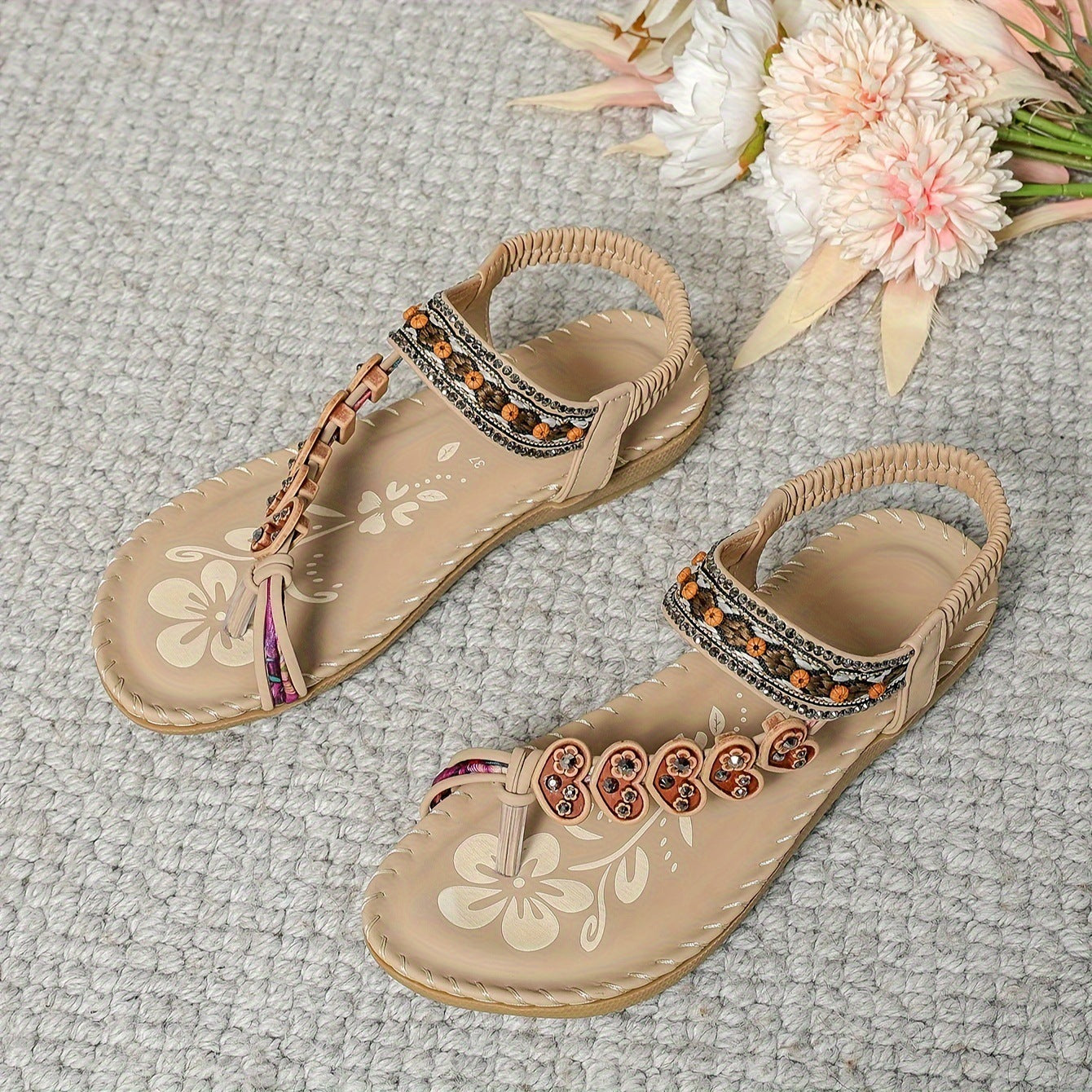 Genevieve - Retro-Zehenstegsandalen für Damen