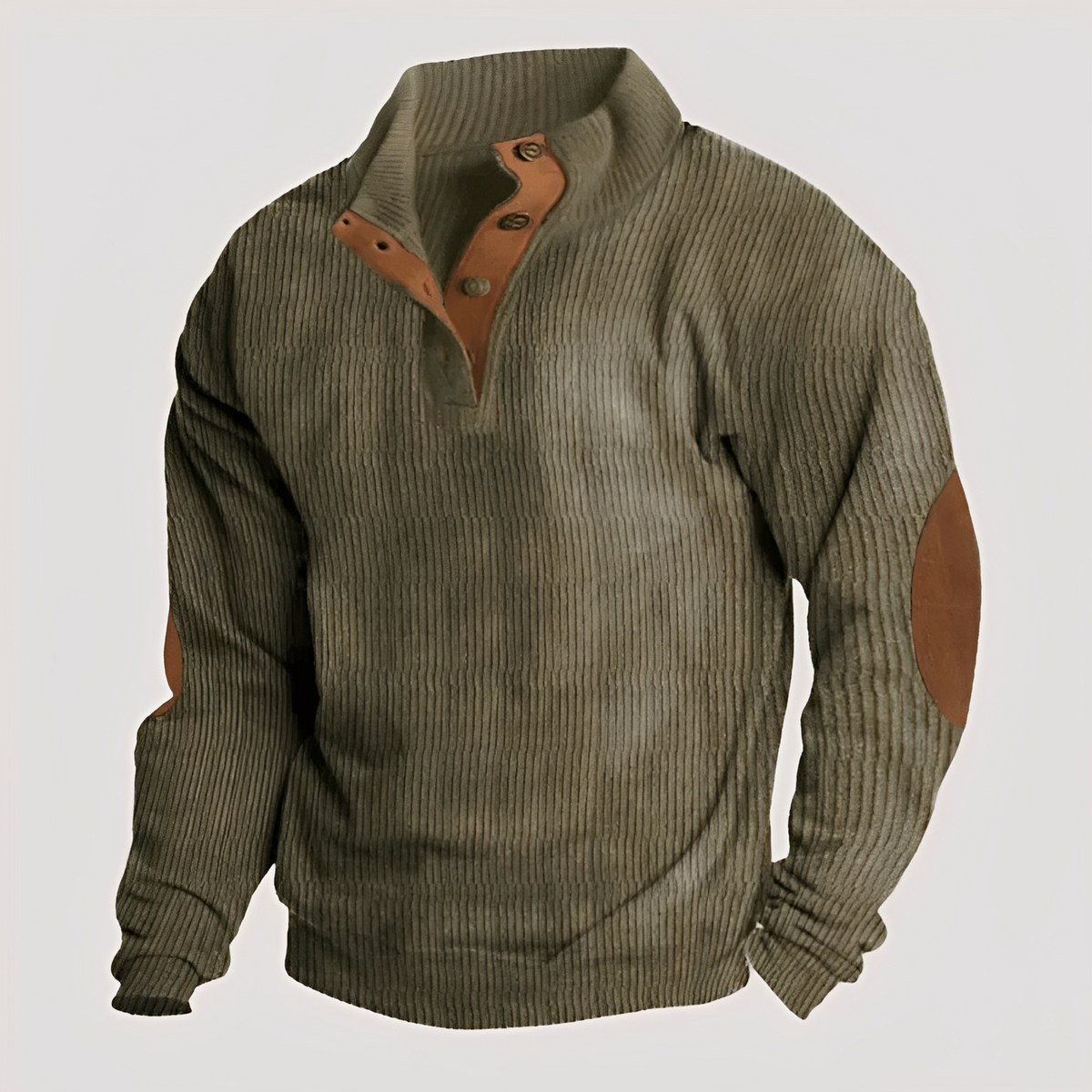 Rico - Robuster Pulli mit halber Knopfleiste