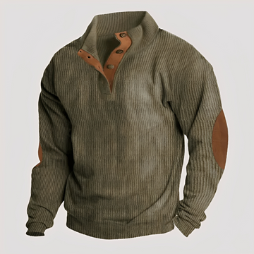 Rico - Robuster Pulli mit halber Knopfleiste