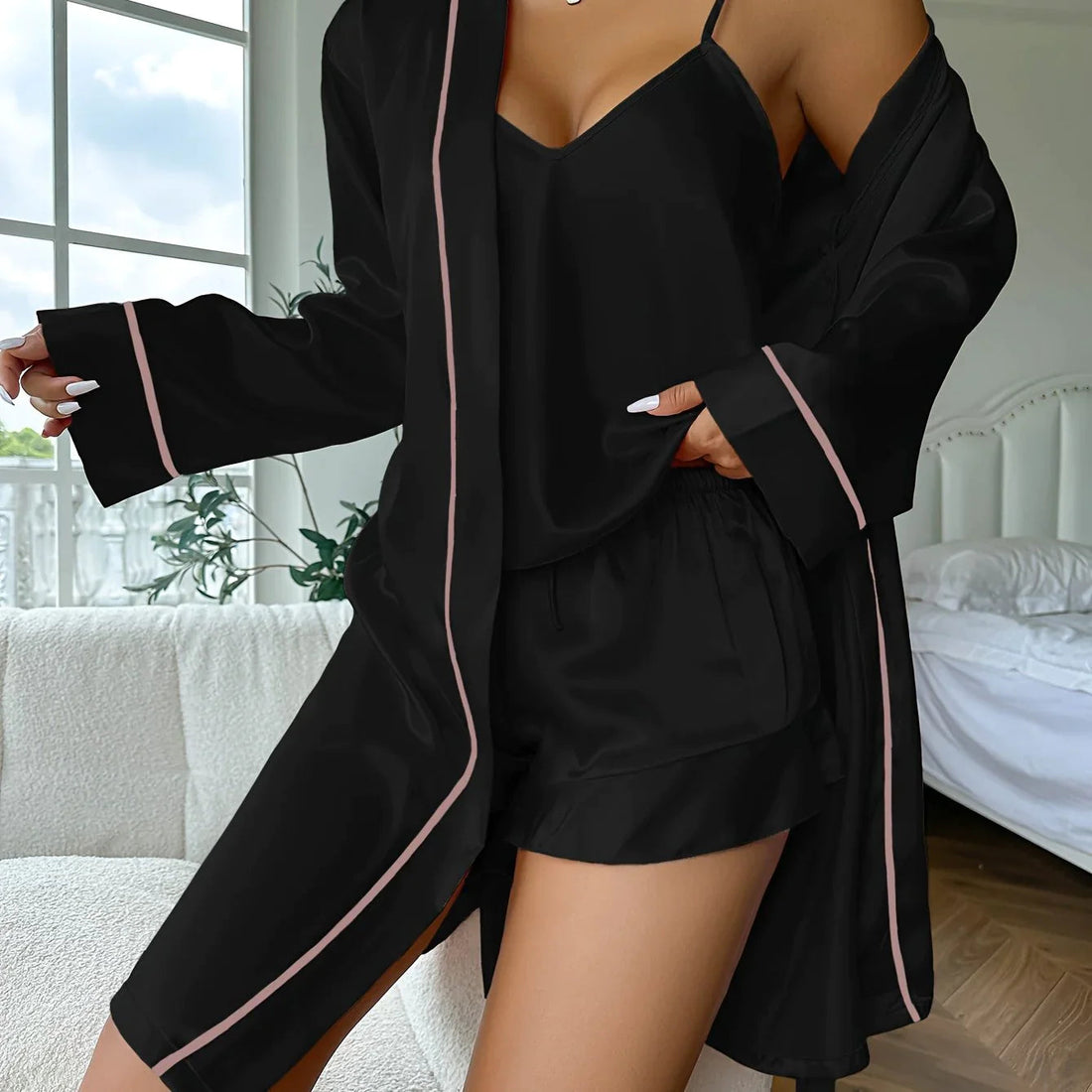 Chelsey - Satin-Nachtset
