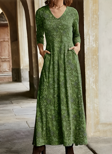 Sophie - Langärmeliges Damen-Vintage-Kleid