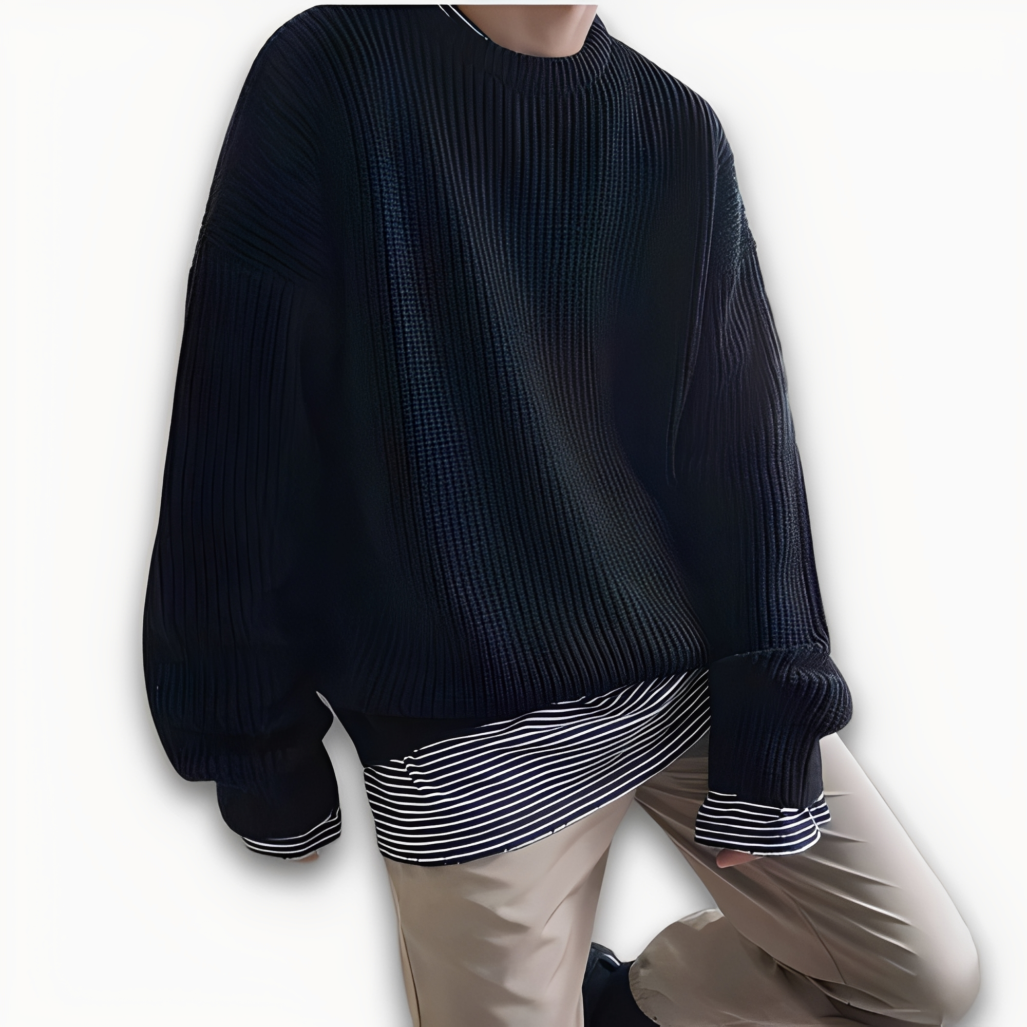 Abdias - Herren Oversize-Strickpullover