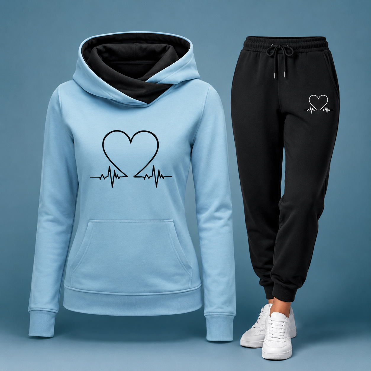 Adélien - Elegantes Set aus Kapuzenpullover und Hose für Damen