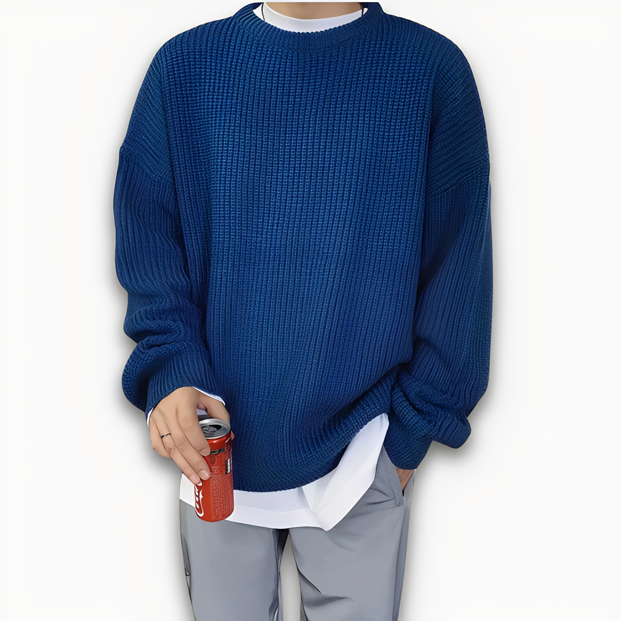 Abdias - Herren Oversize-Strickpullover