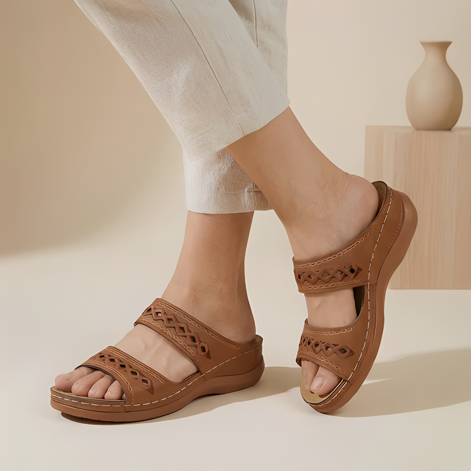 Aryan - Bequeme Sommer-Sandalen mit Riemen für Frauen