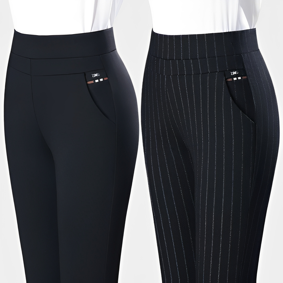 Dianne - Damenhose mit elastischem Bund und hoher Taille
