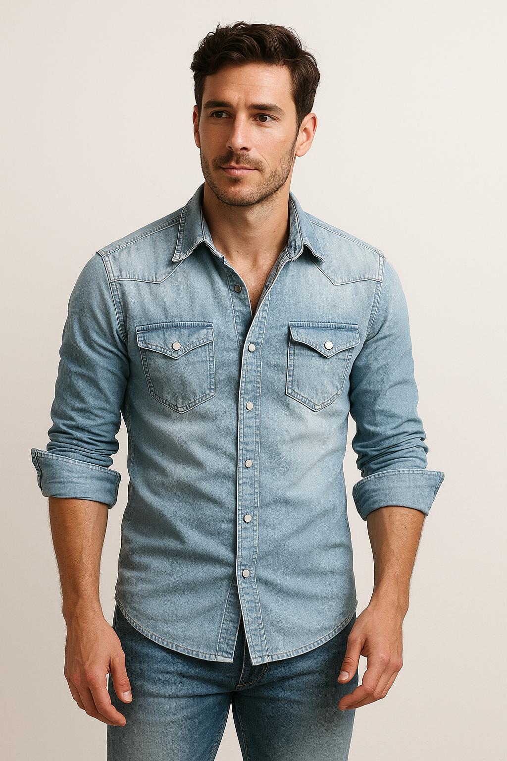 Maxime - Lockeres Jeanshemd für Herren