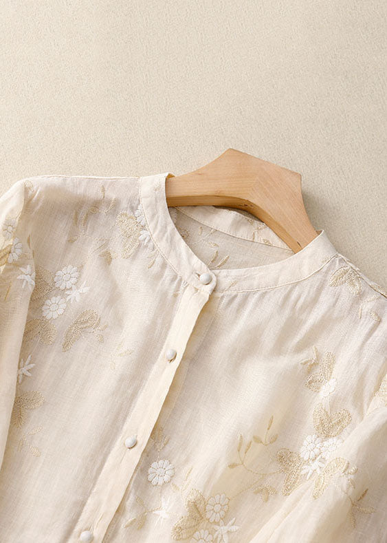 Elaine - Vielseitige Bluse mit Stickerei