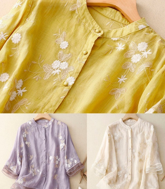 Eloise - Schicke Bluse mit feiner Stickerei