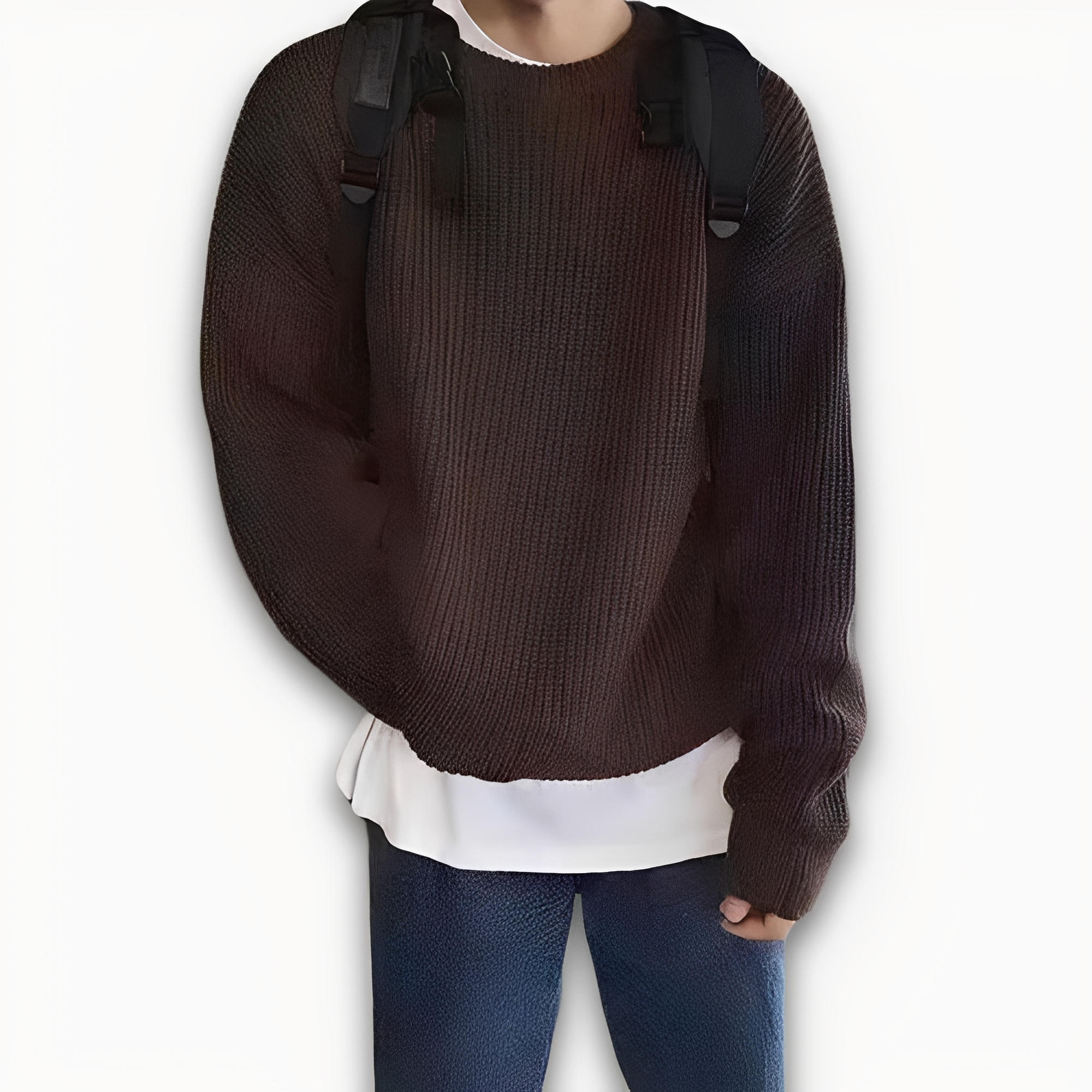 Abdias - Herren Oversize-Strickpullover