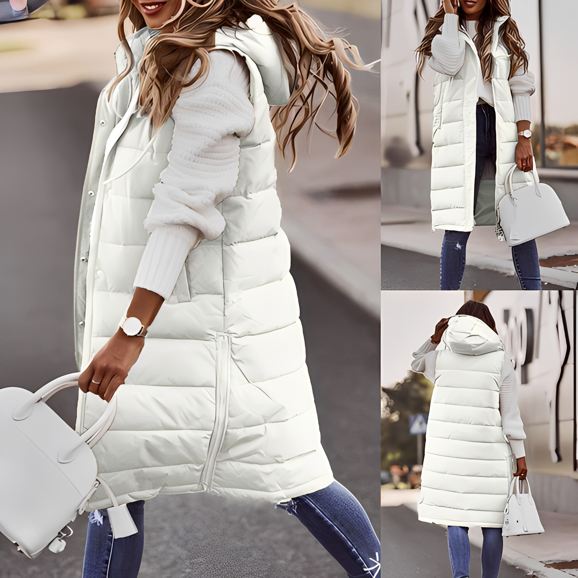 Charlette - Langer, warmer und bequemer Damen-Cardigan