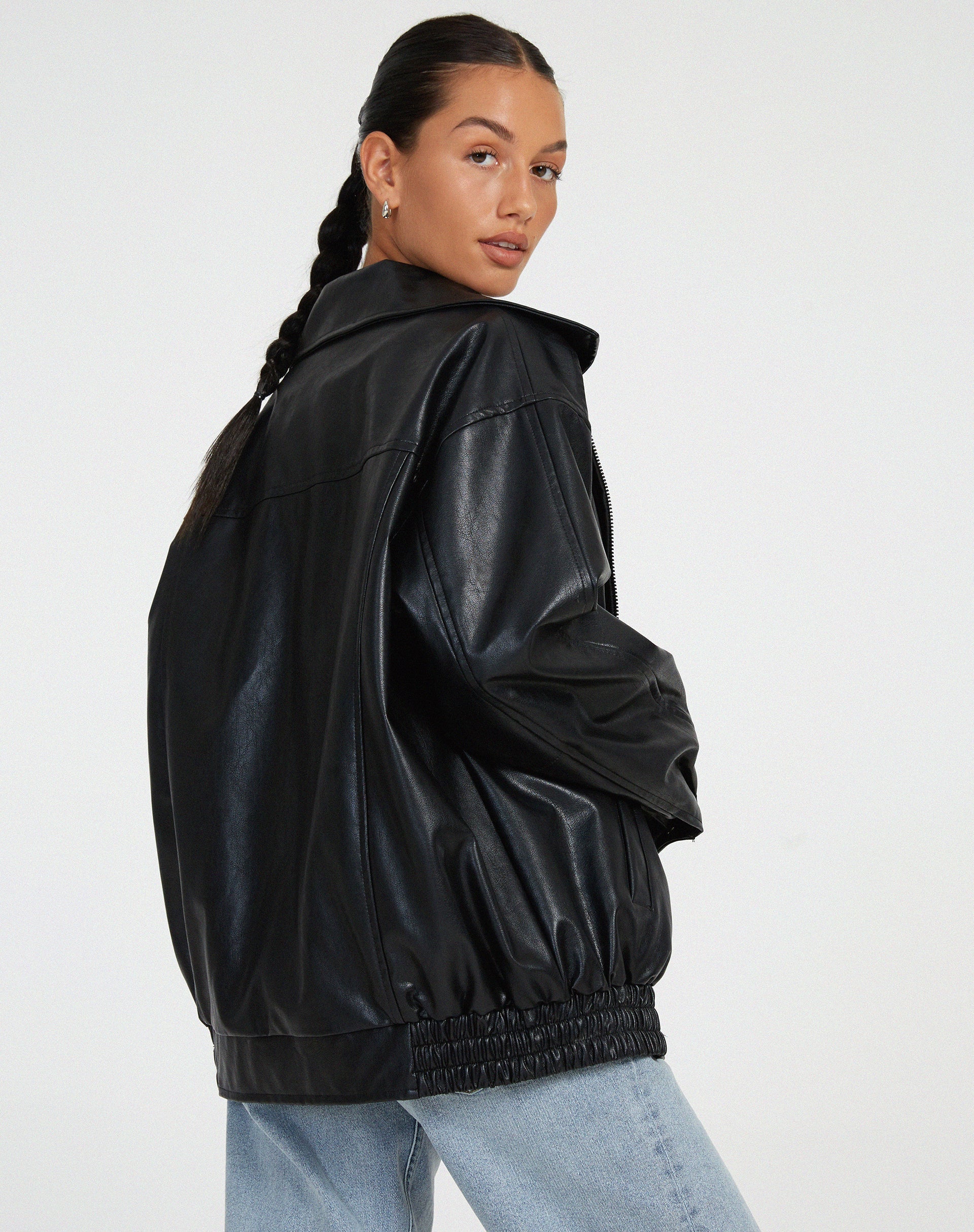Sophia - Bequeme Oversize-Lederjacke