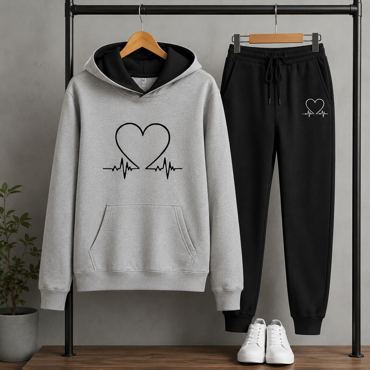 Adélien - Elegantes Set aus Kapuzenpullover und Hose für Damen