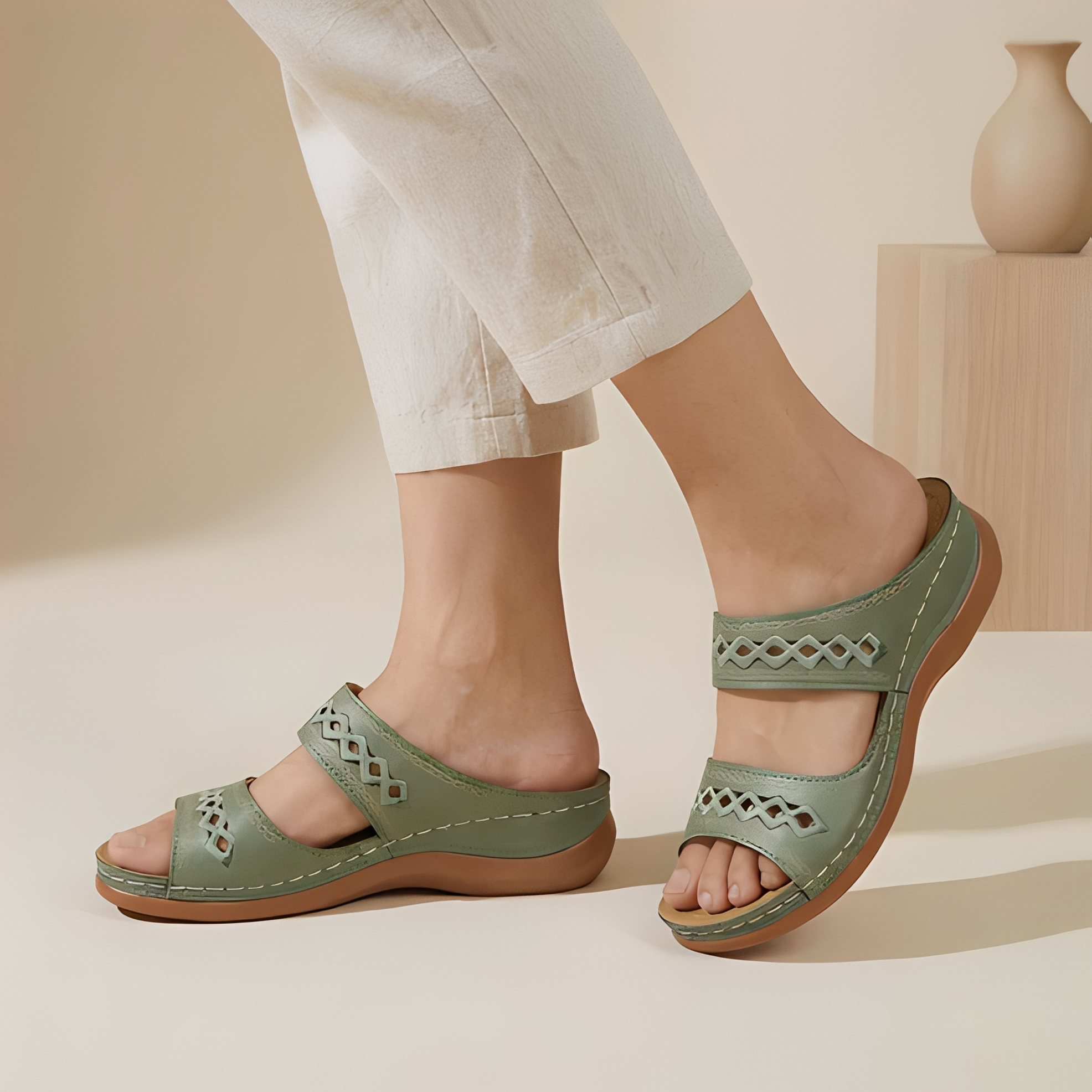 Aryan - Bequeme Sommer-Sandalen mit Riemen für Frauen