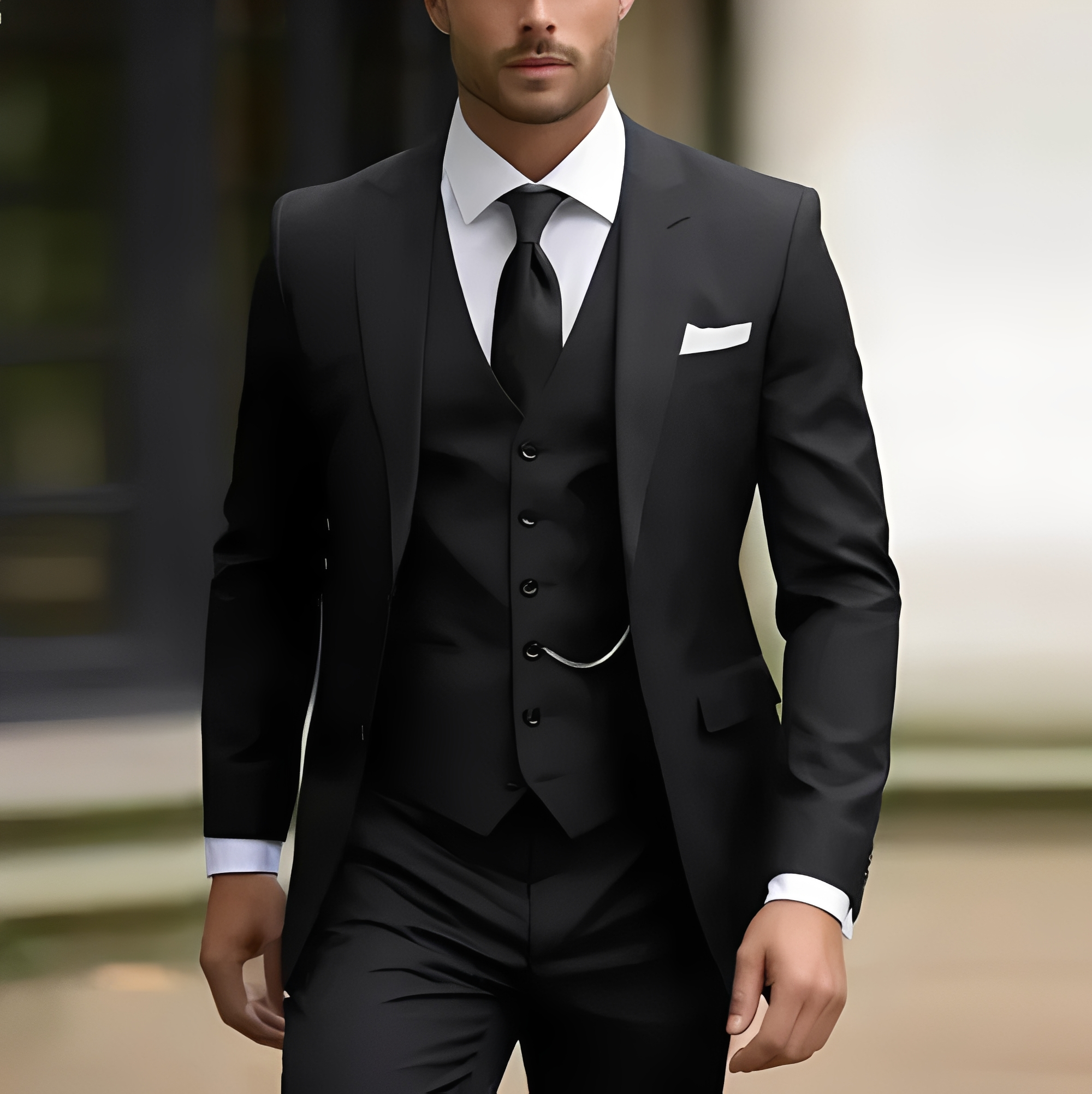 Abenner - Formelles dreiteiliges Slim-Fit-Outfit für Herren