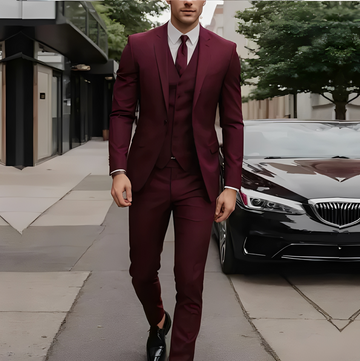 Abenner - Formelles dreiteiliges Slim-Fit-Outfit für Herren