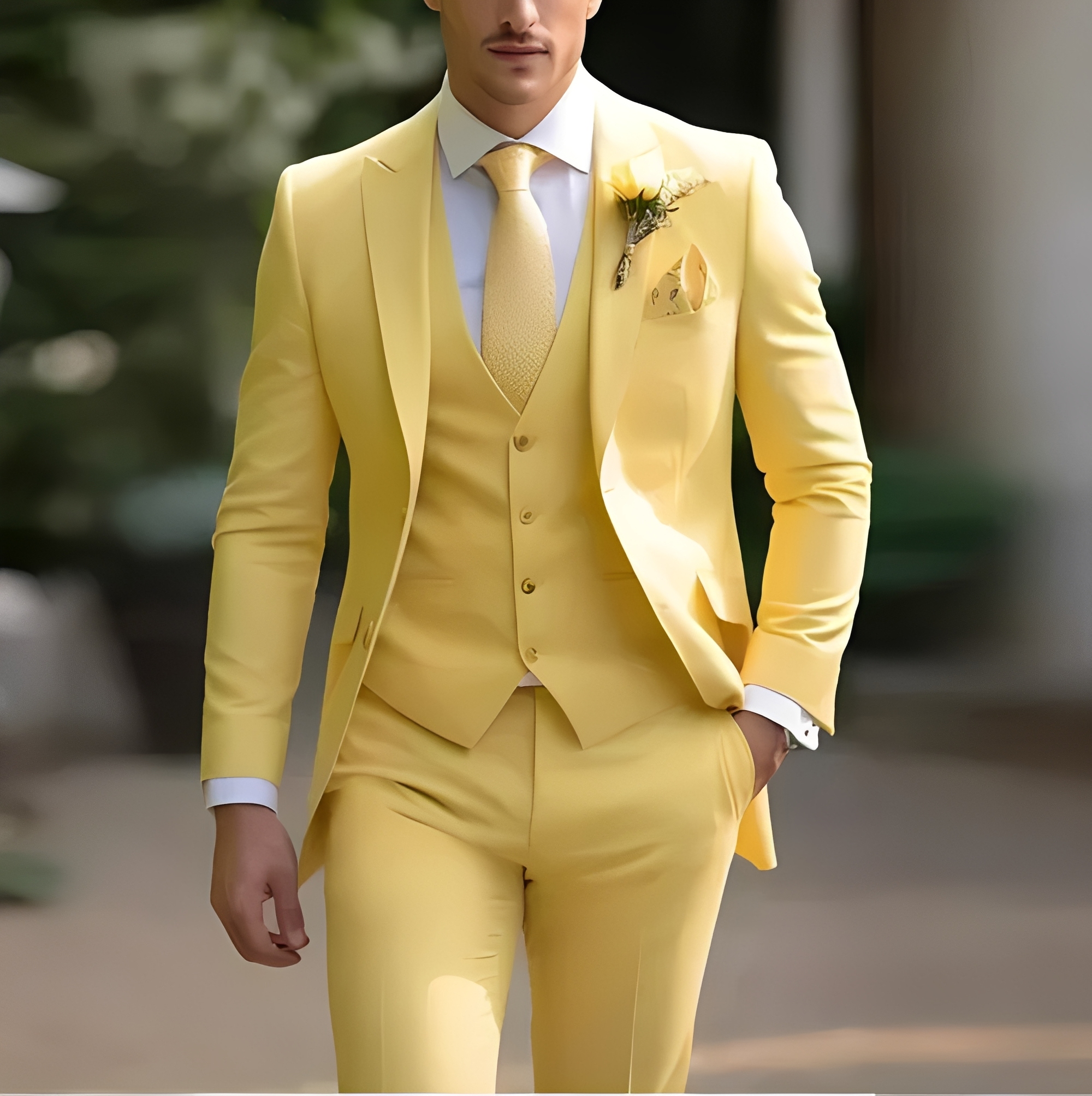 Abenner - Formelles dreiteiliges Slim-Fit-Outfit für Herren