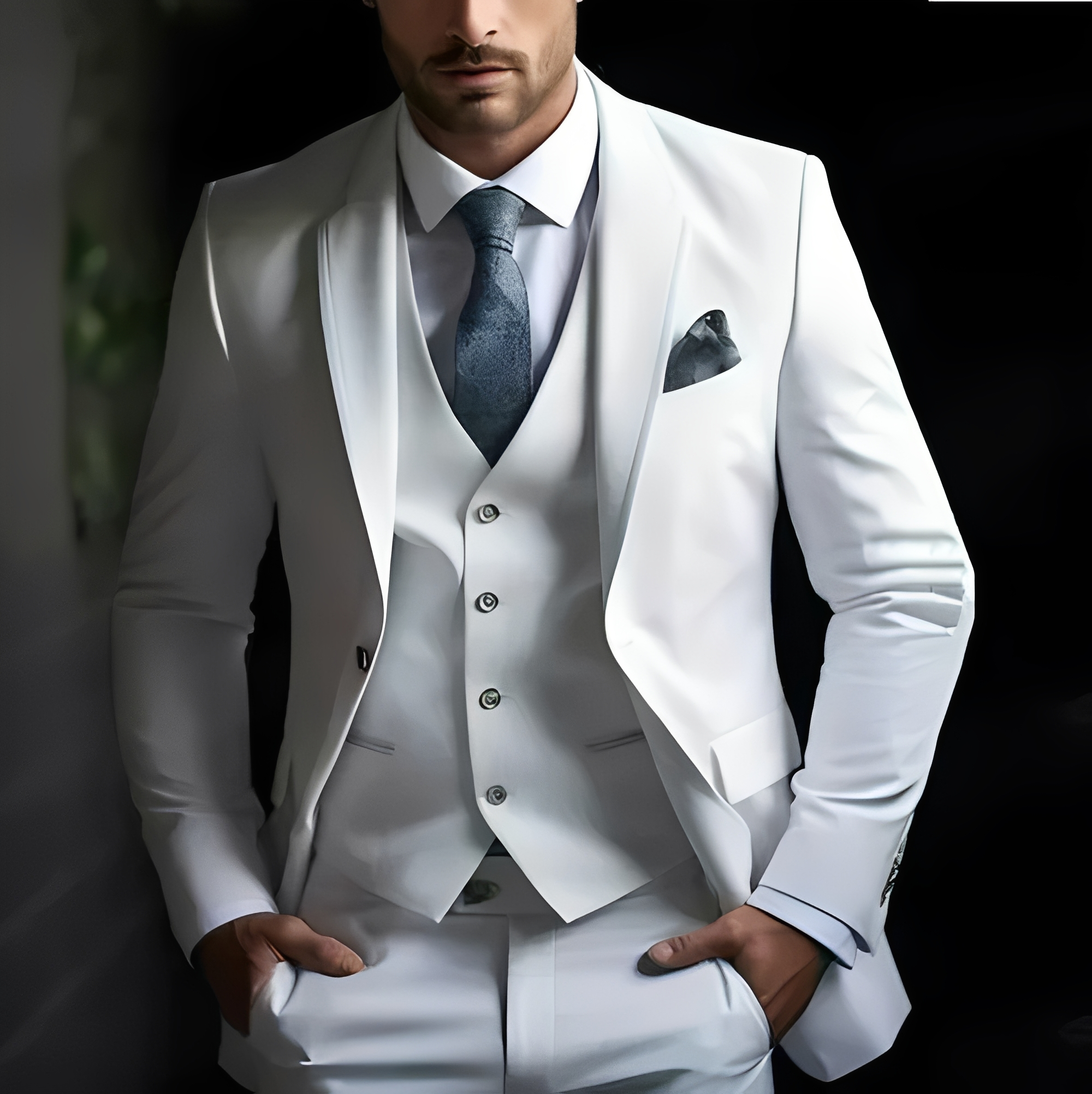 Abenner - Formelles dreiteiliges Slim-Fit-Outfit für Herren