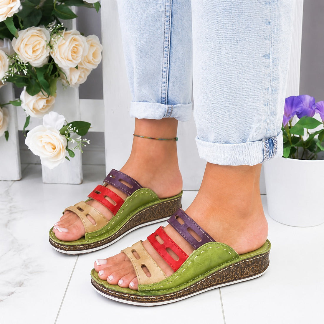 Christina - Farbige Freizeitsandalen