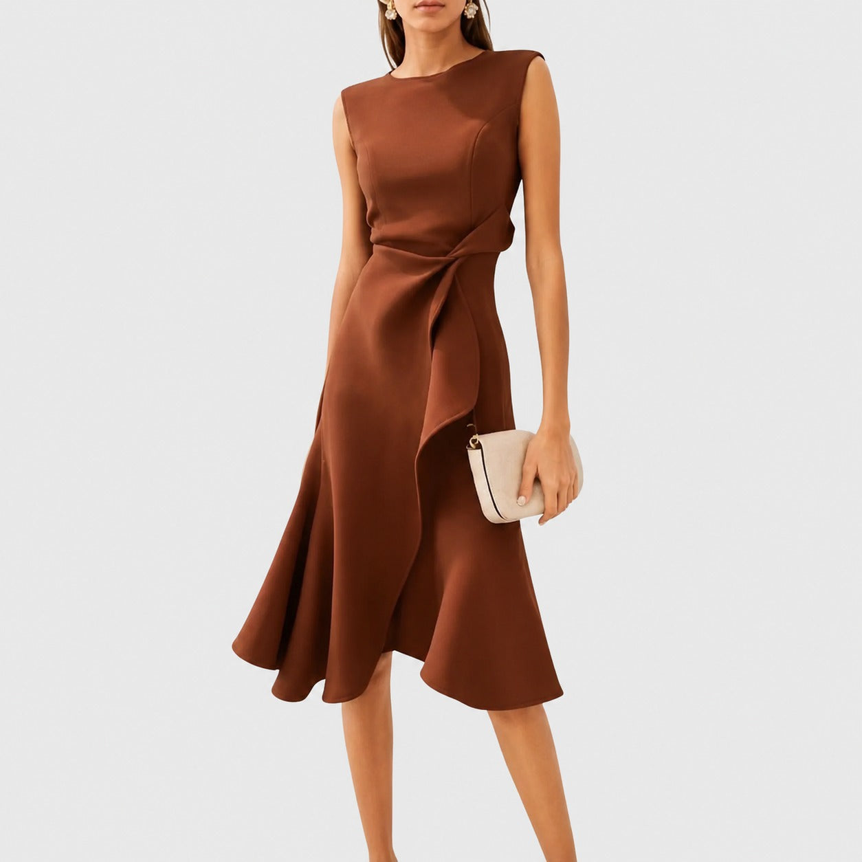 Stella - Stilvolles ärmelloses Midikleid