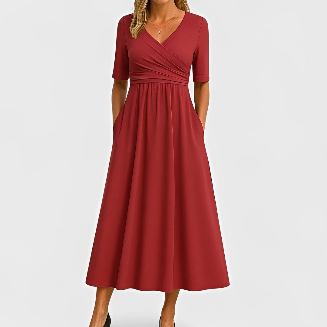 Piper - Kurzärmliges Midikleid