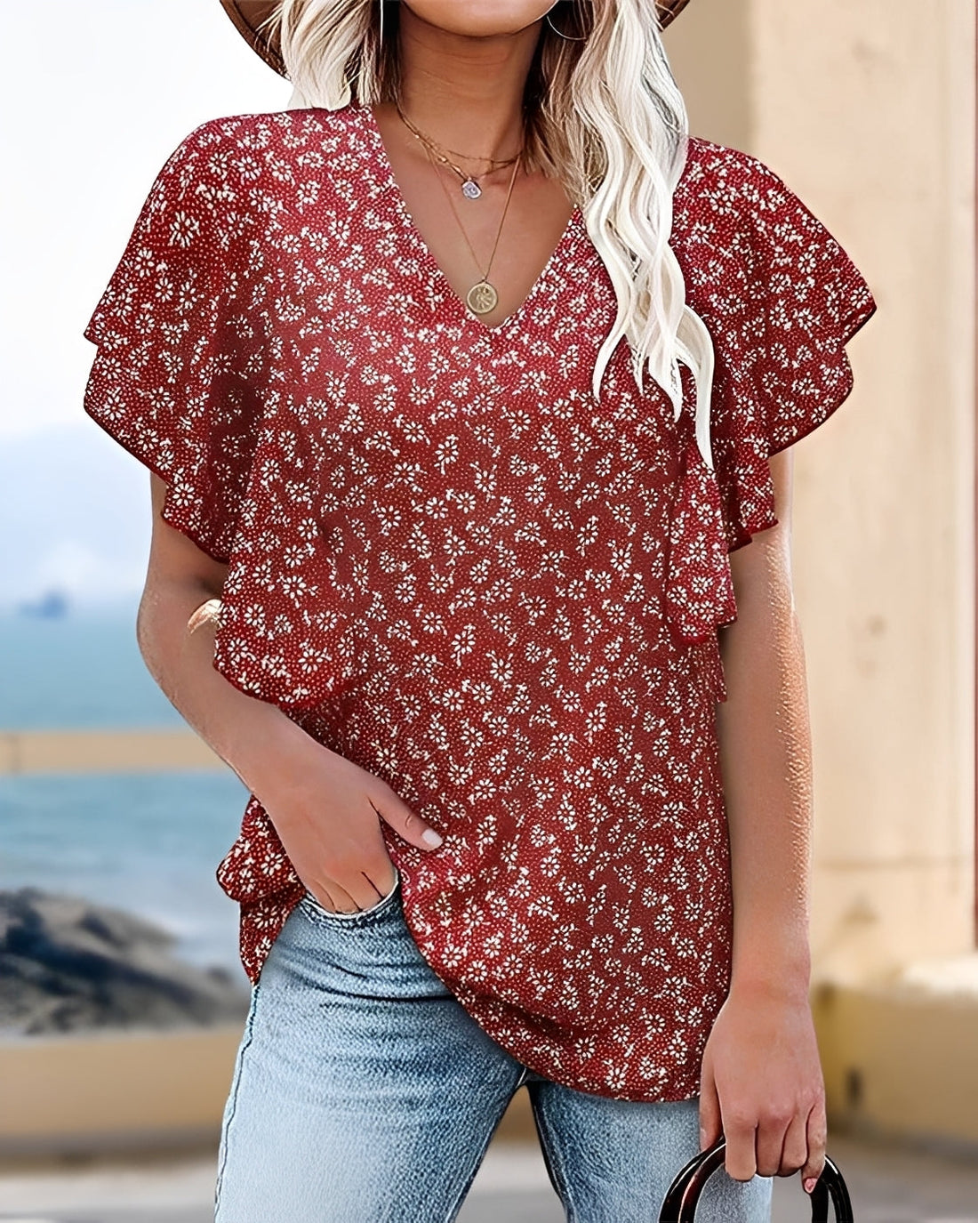 Vendee - Elegante Bluse mit Falten