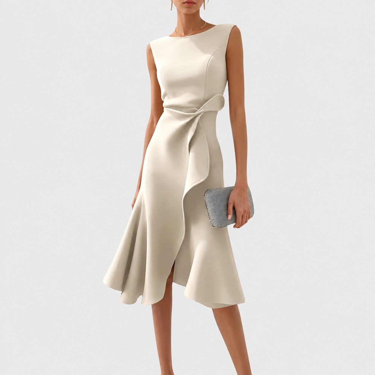 Stella - Stilvolles ärmelloses Midikleid