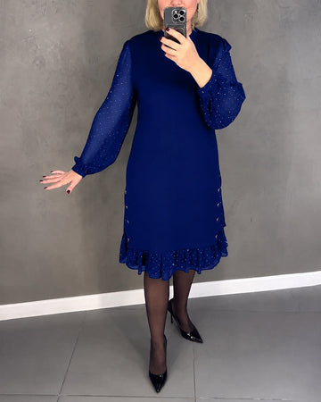 Gabriela - Stilvolles Kleid mit langen Ärmeln und Punkten