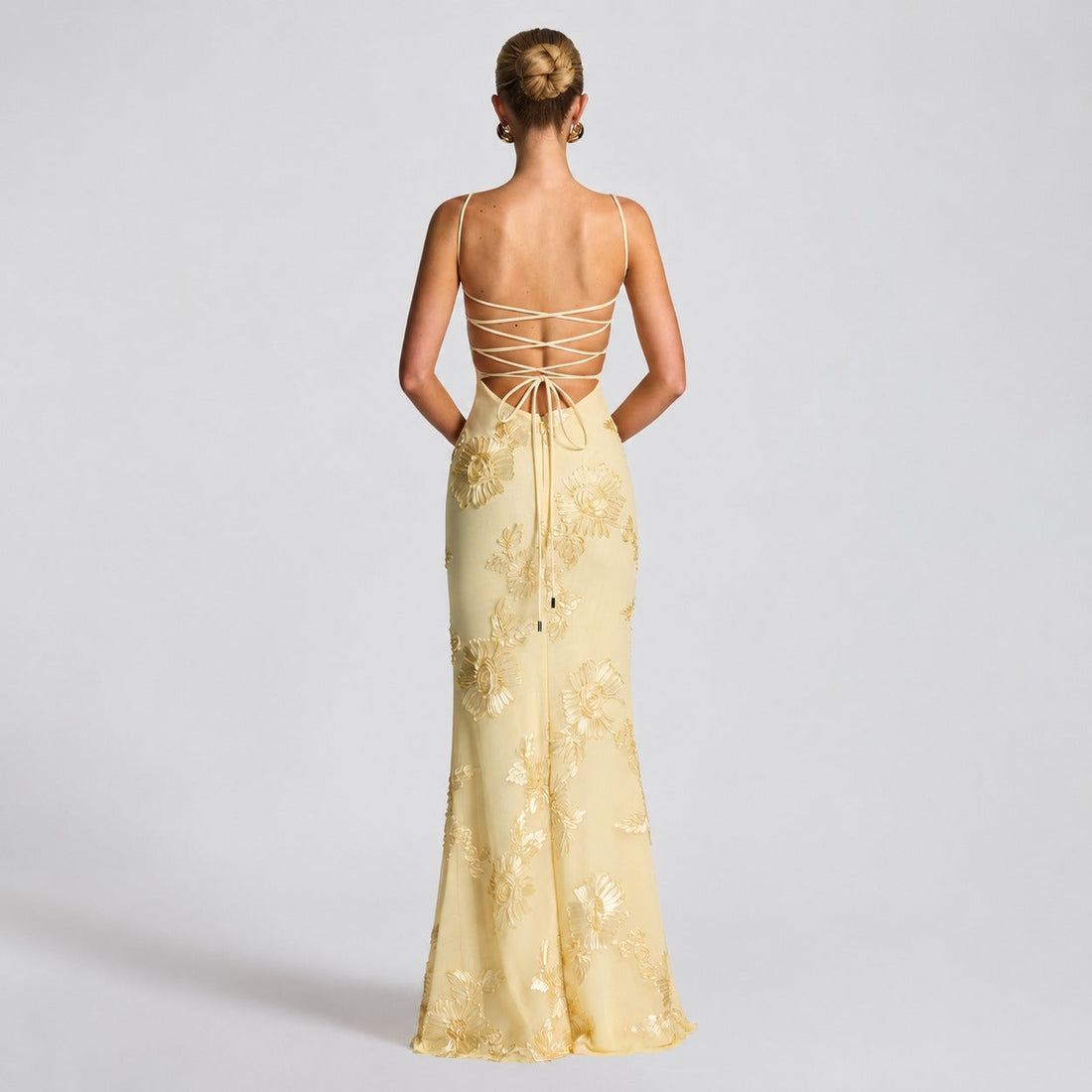 Norma - Elegantes florales Maxikleid