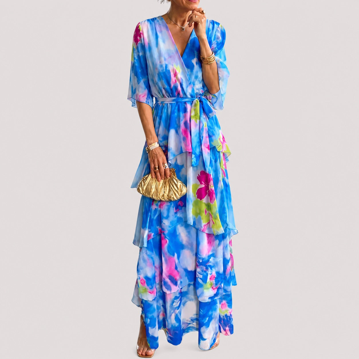 Denise - Elegantes Kleid mit mehreren Schichten