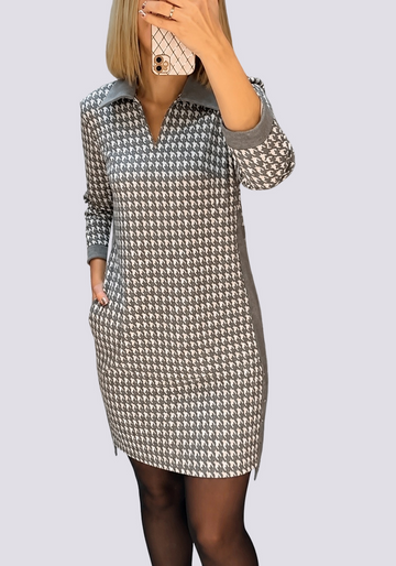 Saskia - Elegantes kurzes Kleid mit Kragen
